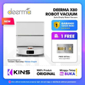 Deerma X80 Robot Vacuum Cleaner 15000Pa Sapu Pel Vakum Mop Laser LDS Putih
