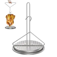 Turkey Fryer Accessories Great Quality Materials Offer Multiple Benefits Simple Use Stainless Steel Turkey Rack Vertical Chicken