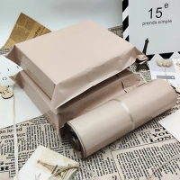 50Pcs khaki Courier Bag Envelope Packaging Delivery Bag Waterproof Self Adhesive Seal Pouch Mailing Bags Plastic Transport Bag