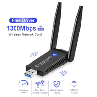 1300mbps USB 3.0 WiFi adapter dual band 2.4g 5G wireless network card driver free Bluetooth WiFi adapter for PC Laptop Tablet
