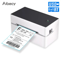 Aibecy HighSpeed Desktop Shipping USB + BT Label Printer Direct Thermal Printer Label Maker Sticker for Shipping Labels Printing