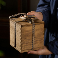 錦盒 首飾盒 禮品盒 復古桐木盒正方形陶瓷茶杯子錦盒包裝盒木質禮盒空盒子客製化禮品盒『cyd23095』