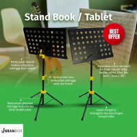 Stand Book iPad Tablet Panggung Buku Partitur Drummer Vokalis P-06HC