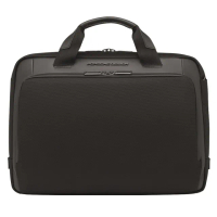 【Porsche Design 保時捷】限量3折 德國頂級小牛皮皮革旅行公事包肩背包 全新專櫃展示品(黑色 ONY1500)
