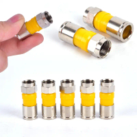 10pcs RG6 F Jenis Mampatan 2.8cm Snap Seal Plug penyambung kalis air F Jenis