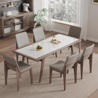 Minimalist Nordic Dining Table Luxury Rectangle Design Relaxing Living Dining Table space savers tops mesa comedor decoration