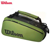 Wilson Blade Super Tour V8 Large capacity 9-Pack Tennis Bag Professional Green Tennis Racquet Backpa