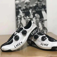 LAKE cycling road lock shoes CX402 wide version full carbon bottom kangaroo leather unlimited thermoplastic