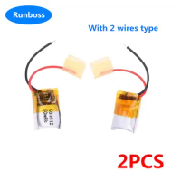 2 Pcs 3.7v 50mAh Lithium Polymer LiPo Rechargeable Battery 501012 For i7s i8 i9 i12 TWS Mp3 headphone bluetooth Recorder headset