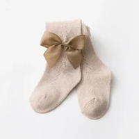0-4thn | LEGGING STOCKING RIBBON BAYI ANAK / CELANA ANAK PEREMPUAN SOFT IMPOR Catalog QN QM XS Cream