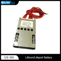Heltecbms bms 12s 16s 48v lifepo4 60A 120A 18650 BMS 60v Ternary lithium battery BMS 48v with balanced module Energy storage