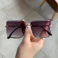New Style Women Sunglasses Rimless Cut Edge UV400 Protection Woman Sun glasses Good Quality Outdoor Sunglasses