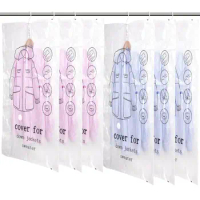 Reusable Hanging Vacuum Storage Bags for Clothes, Coats, Jackets, Hanging Compressible Storage Bag Space Saver Bags