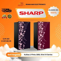 KULKAS SHARP SJN 183 D-SP/VB/VR | kulkas 1 pintu 166L Kirei III Series