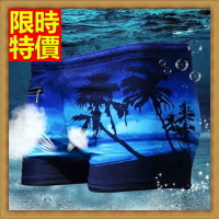 四角泳褲男短褲-日暮椰樹拉鏈口袋平角泳褲2色67t38【獨家進口】【米蘭精品】