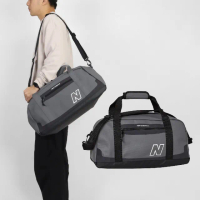 【NEW BALANCE】健身包 Legacy Duffle Bag 灰 黑 可調背帶 大空間 旅行袋 側背包 NB(LAB23107CAS)