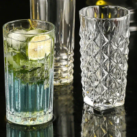 【Dkon】 Bar Tall Glass for Bar Colin Glass Soda Glass Cocktail Glass Beer Glass Water Glass Long Drin