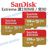 SanDisk Extreme Micro【128G A2 讀190 寫90】記憶卡 公司貨【中壢NOVA-水世界】【跨店APP下單最高20%點數回饋】