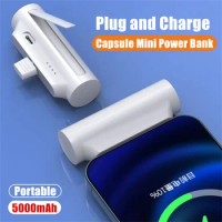 Mini Power Bank 5000mAh External Battery Wireless Charging Powerbank For iPhone Samsung Xiaomi Backup Battery Portable Charger