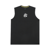 【UNDER ARMOUR】寬肩背心 Curry SLVS Tee 黑 男款 無袖 運動上衣 健身 UA(1390352001)