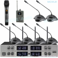 Pro 400 Channel CCS 900 Ultro Discussion Digital Wireless Microphone CCS-DL with 8 Cardioid Desktop Gooseneck Mic System