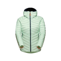 【Mammut 長毛象】Broad Peak IN Hooded Jacket W 防潑水羽絨連帽外套 女款 薄荷綠/海洋藍 #1013-02970