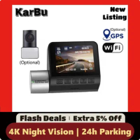Dashcam 4K GPS WIFI 24h Parking Monitor Dash Cam Night Vision Dual Camera for Car Dvr Front and Rear Dvrs Mini Video Registrator