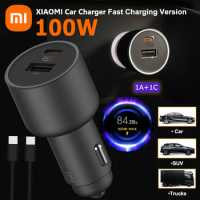 Xiaomi 120W 100W Car Charger USB Type C Dual Port Fast Charging Adapter Quick Turbo Cargador Mi 13 13t 12 Pro Redmi Note 13 Pro+