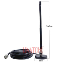 BNC Male 27MHz Ham Radio Soft Whip CB Car Antenna with BNC Magnetic Base Adapter