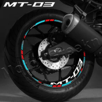 Reflective Motorcycle Wheel Sticker Rim Stripe Decal Accessories Waterproof For YAMAHA MT-03 MT 03 mt03 2022 2021 2020