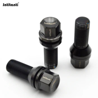 Jntitanti Gr.5 titanium Ti-6Al-4V 17 Hex cone seat wheel rim bolt screws M14*1.5*28/35/40/45mm for refitted VW AUDI etc.
