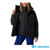 Columbia 哥倫比亞 官方旗艦 女款-Omni-Tech 防水鋁點保暖兩件式外套-黑色(UWR06350BK / 2022年秋冬)