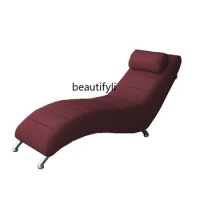Chaise Longue Single Modern Recliner Faux Leather Beauty Bed Bedroom Simple Lazy Sofa