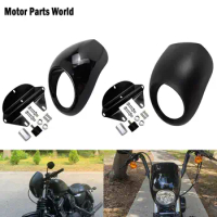 Motorcycle Headlight Fairing Cvoer Windscreen Front Fork Mount For Harley Dyna Low Rider Super Glide Sportster XL883 1200 73-Up