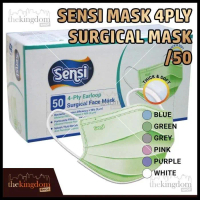 Terlaris Masker Sensi Earloop Bedah Medis 4Ply Surgical Face Mask 4 Ply - Grey /50,Plastik Good Qual