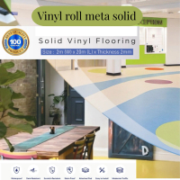 Vinyl Roll Meta Solid Anti Bakteri 2m x 20m x 2mm Waterproof & Anti Bakteri untuk Lantai Rumah