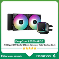 DeepCool LE520 ARGB 240mm AIO Liquid CPU Cooler Komputer Water Cooling Black Garansi Resm