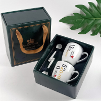 Large Capacity Mug New Ceramic Cup Set 1314 Couple's cups LOGO Cartoon Gift Tumbler