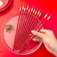 1Pair Japanese Chopsticks Red Sushi Fast Food Noodles ChopSticks Korean Tableware Kitchen Bar Supplies Chinese Cutlery Set
