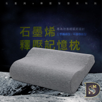 岱思夢 買1送1 台灣製 石墨烯釋壓記憶枕 人體工學設計 高密度記憶棉 科技回彈 枕頭 枕芯 多款任選
