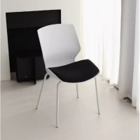會議椅子學習椅(B款白色黑色坐墊)