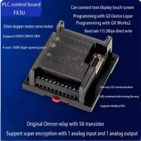 PLC industrial control board compatible with Mitsubishi FX3U 2N 1N 10 14 20 24 30 32 40 MR MT analog quantity DA 0-10V output