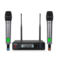 Xtuga XM200 130 Meter Effective Distance Professional UHF Karaoke Home Singing Wireless Dynamic Microphone For Church