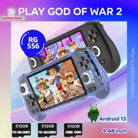 ANBERNIC RG556 Handheld Game Console Unisoc T820 Android13 5.48 Inch 1080*1920 AMOLED Screen 5500mAh WIFI 512G PSP PS2 3DS Games