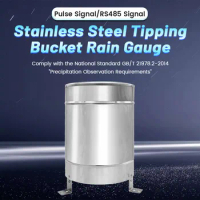 Stainless Steel Rainfall Sensor Weather Precipitation Double Tipping Bucket Rain Transmitters Monitor Rains Gauge Pulse RS485