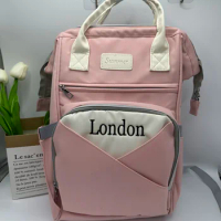 Customized Name Large Capacity Mom Backpack Personalized Embroidery Insulation Bag Milk Bottle Bag Waiting for Delivery Bag