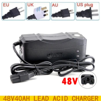DC 59V 5A Fully Automatic Smart Charger For AGM Gel VRLA AGM Lead Acid Battery 48V 40AH 30AH 50AH Electric Scooter E-bike Car