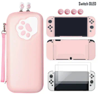 For Nintendo Switch OLED Paw Carry Case Bag Soft Protective Skin Cover For NintendoSwitch OLED Accessories Storage Drop Shipping