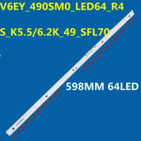 10PCS LED Strip 64Lamp For UA49K6800 UA49K6500 UA49KC20SAJ UE49M5502 UE49M5503 UE49M5505 UE49M5590 UE49M5602 HG49AE690DJXXZ