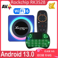 Original X88 Pro 13 Smart Tv Box Android 13 RK3528 Google Sprach Assistant Support 8K HD Wifi6 Bluetooth 5.0 Media Player Box